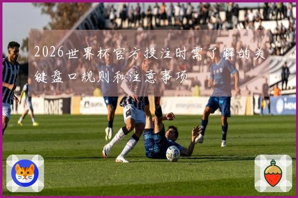 2026世界杯官方投注时需了解的关键盘口规则和注意事项